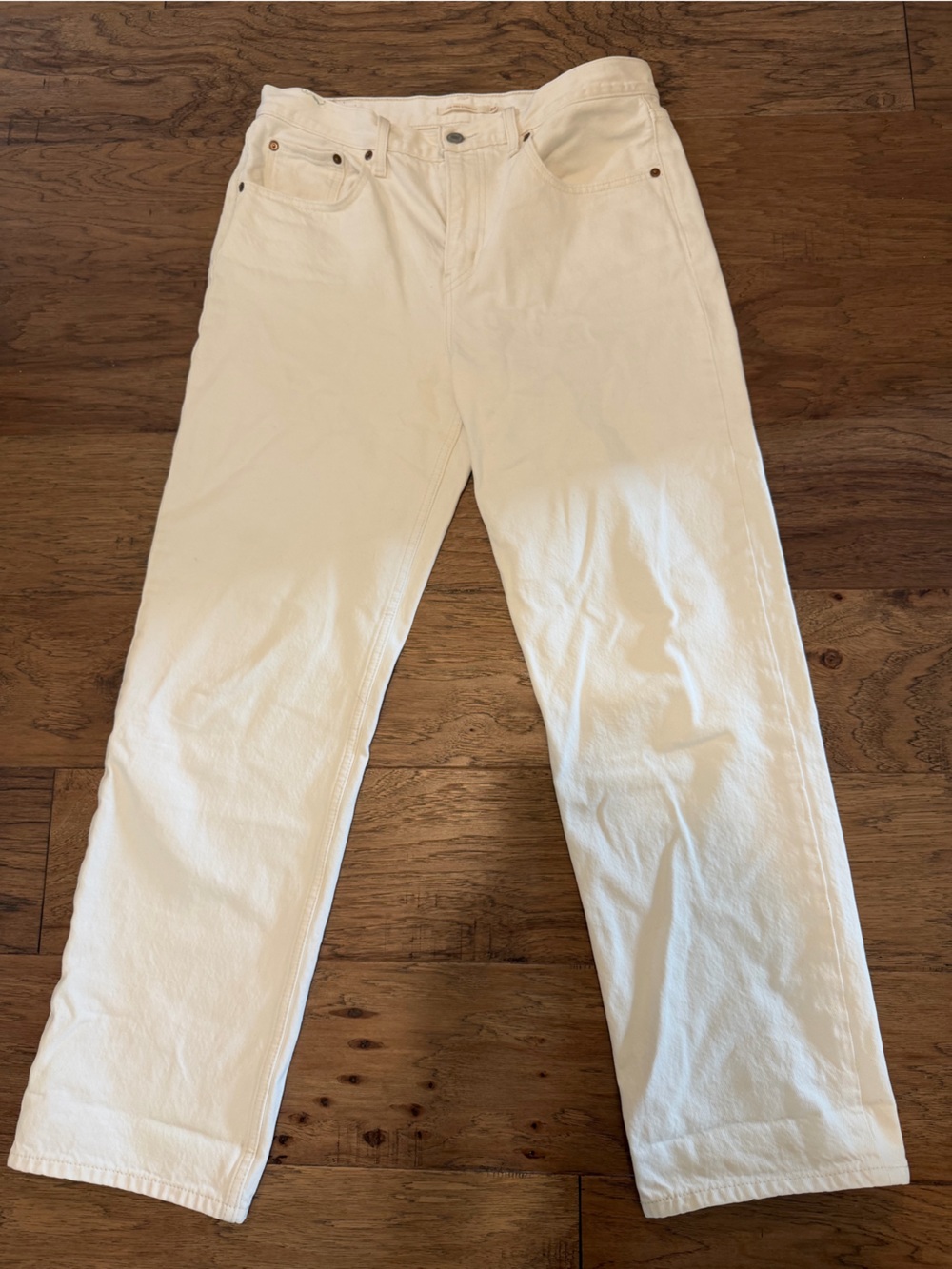 Levi’s Ecru Low Pro Straight-Leg Jeans 100% Cotton size 30